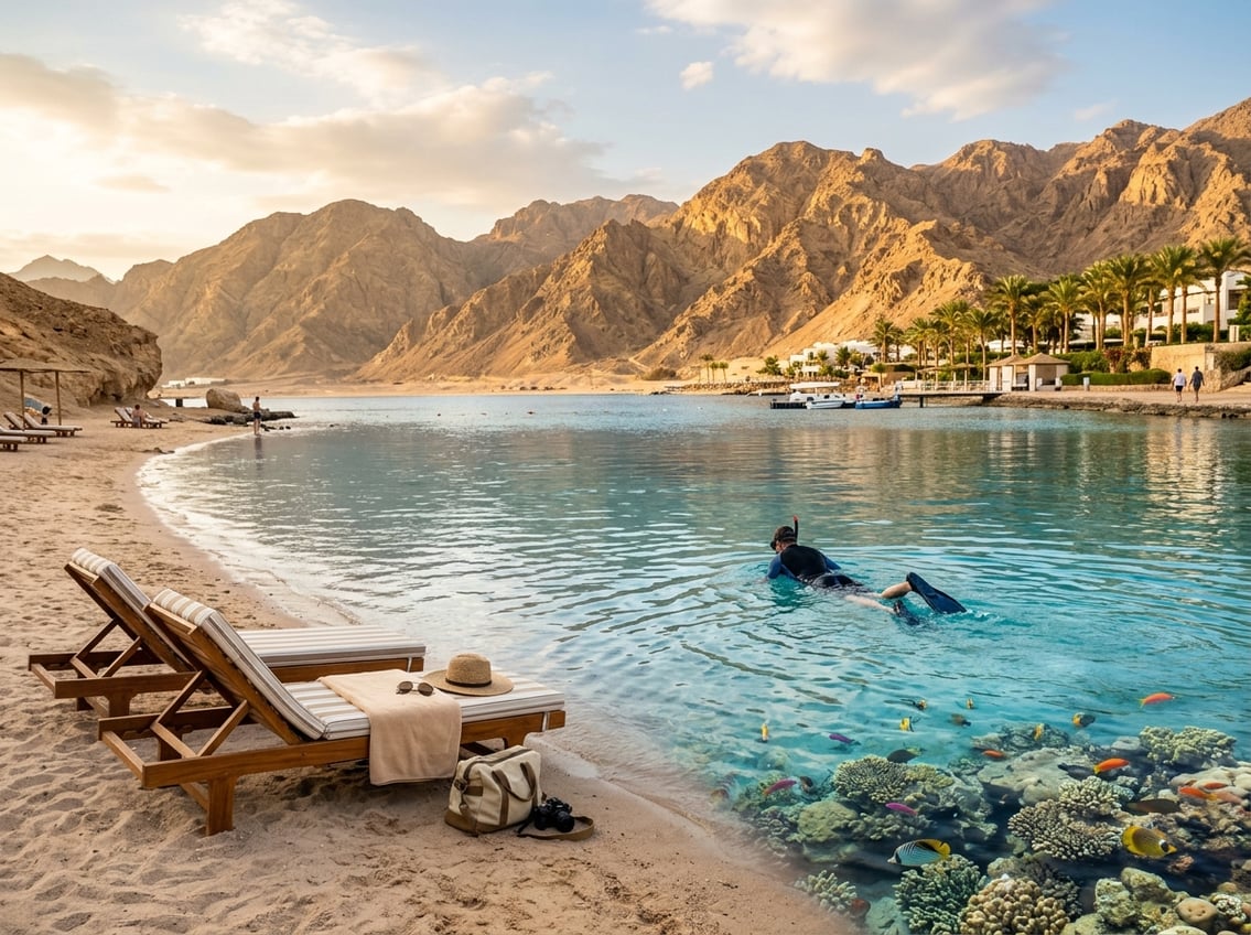 Sådan sammensætter du en ferieuge med strand rev og ørken i Sharm el Sheikh
